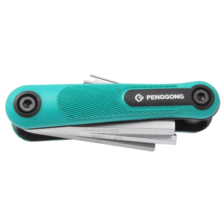 8 in 1 CRV Metric Folding Hex Key