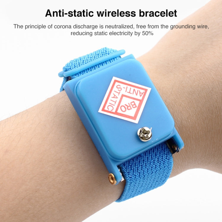 Wireless Anti Static ESD Discharge Cable Band Wrist Strap(Baby Blue)