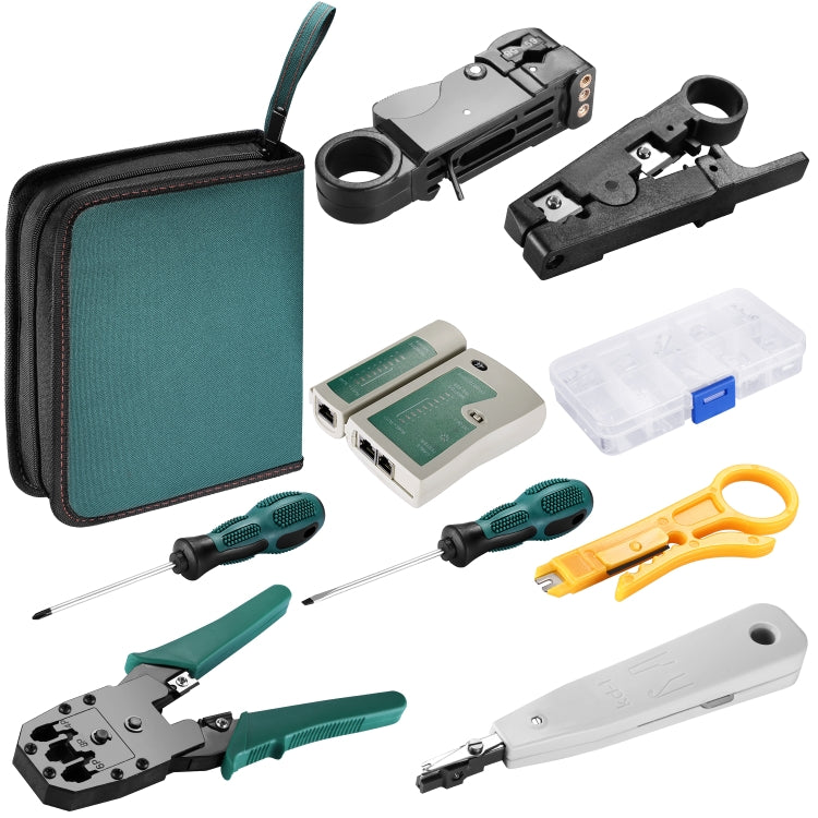 8 in 1 Network Cable Tester Wire Crimp LAN RJ45 RJ11 CAT5 Analyzer Tool Kit