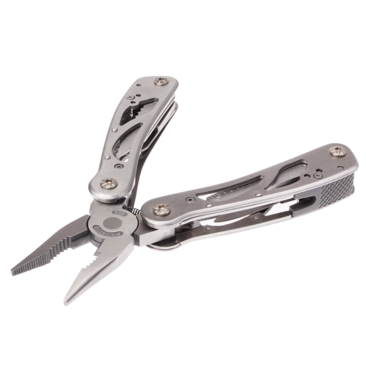 9 in 1 Folding Stainless Steel Multifunction Pliers Tool / Outdoor Use Plier(Silver)