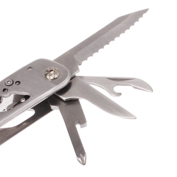 9 in 1 Folding Stainless Steel Multifunction Pliers Tool / Outdoor Use Plier(Silver)