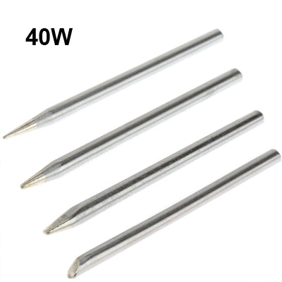 40W 4-Piece Lead-free Electric Welding Soldering Soldering Iron Head Set(Silver)