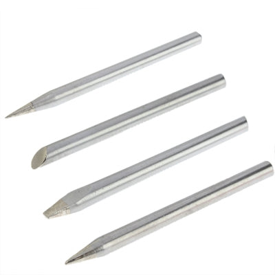 60W 4-Piece Lead-free Electric Welding Soldering Iron Head Set(Silver)