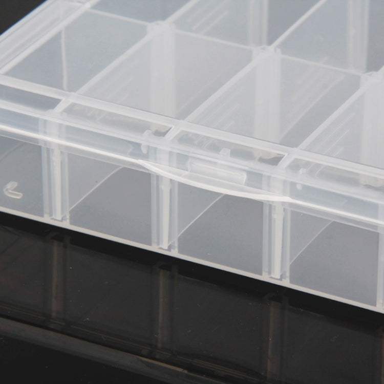 Hardware Accessories / Electronic Parts 10 Grid Removable Plastic Storage Box(Transparent)