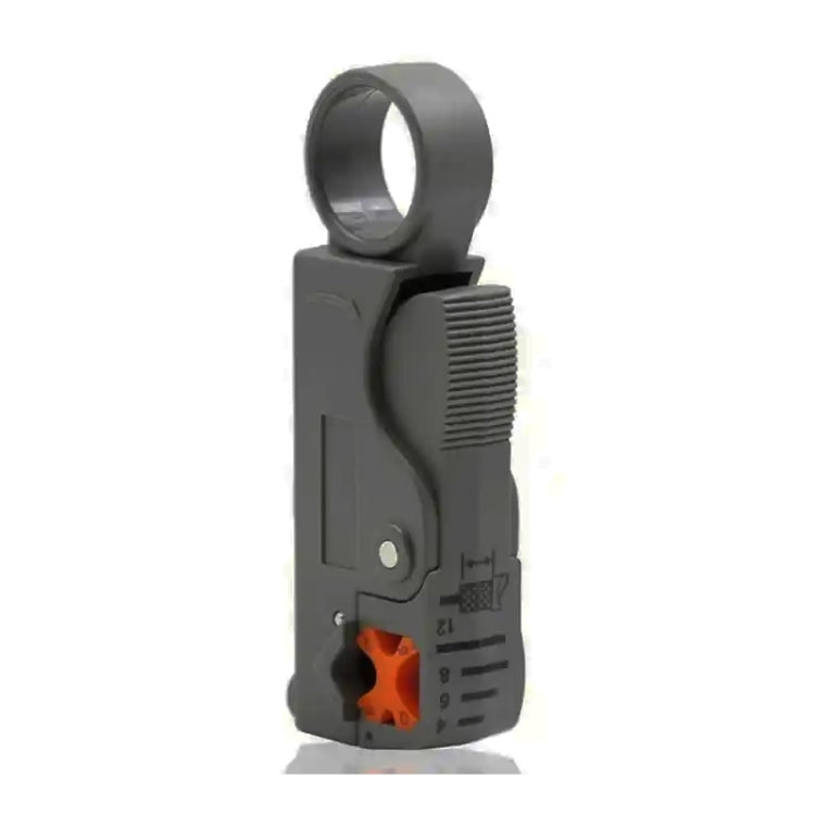 Rotary Coaxial Cable Wire Stripping Stripper Cutter Stripper for RG-59 / 6 / 58 Network Tool Computer Networking(Grey)