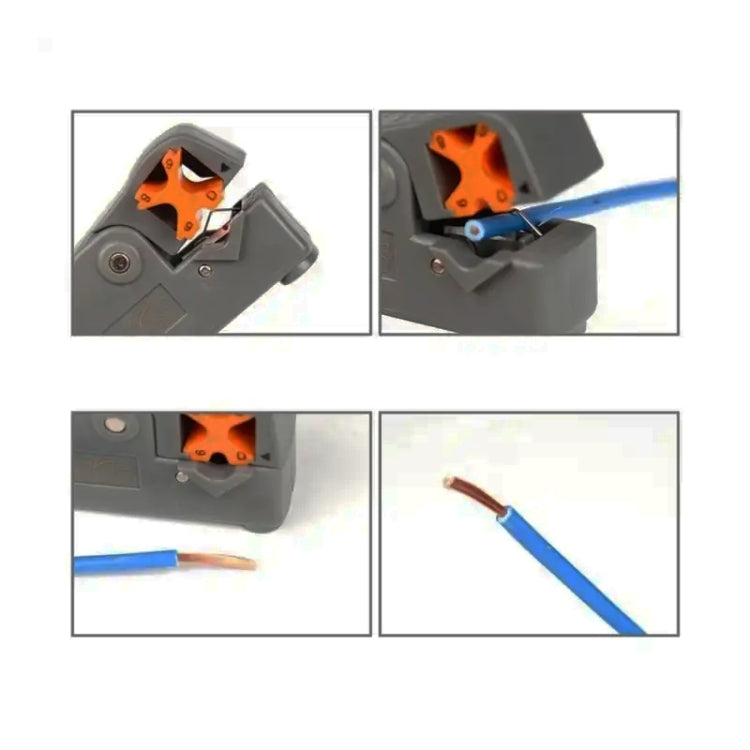 Rotary Coaxial Cable Wire Stripping Stripper Cutter Stripper for RG-59 / 6 / 58 Network Tool Computer Networking(Grey)