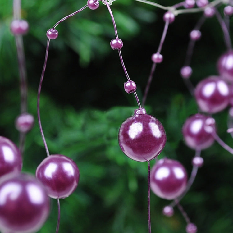 Purple Fishing Line Beads Christmas Tree Decorations Hanging String, Size: 150 x 0.8cm