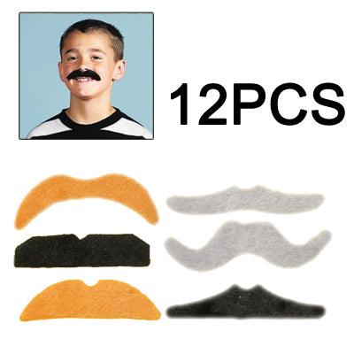 Super Funny Fake Mustache Beards Costume for Cosplay Party, 12pcs in One Pakaging, The Price is for 12pcs