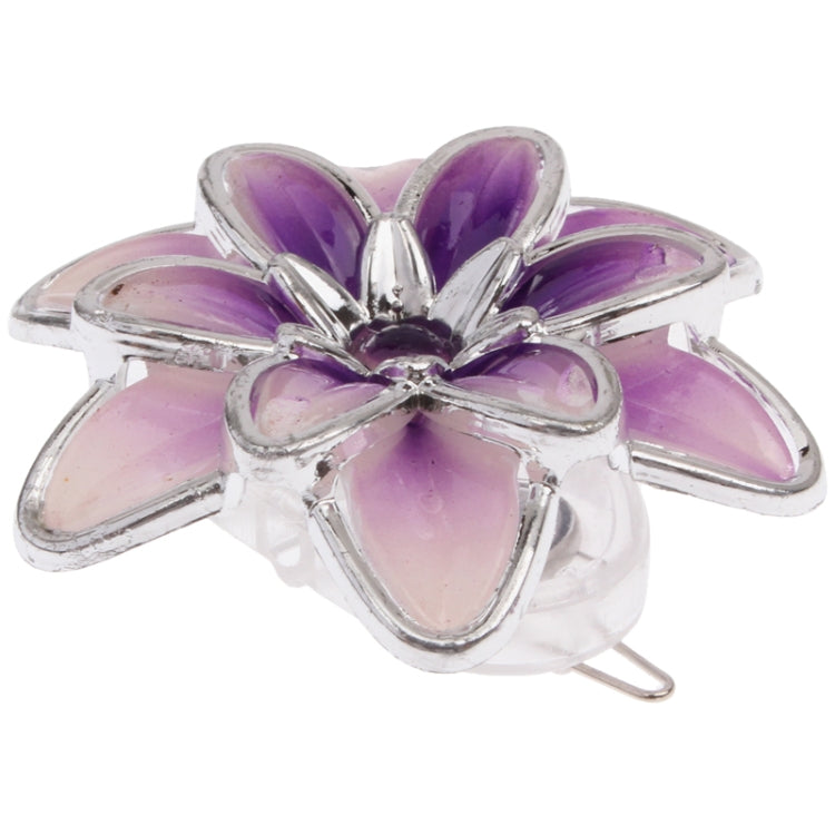 Colors Changing Flashing Flower Brooch Hair Clip Ornament for Party Disco Wedding Xmas Gift (Random Color Delivery)