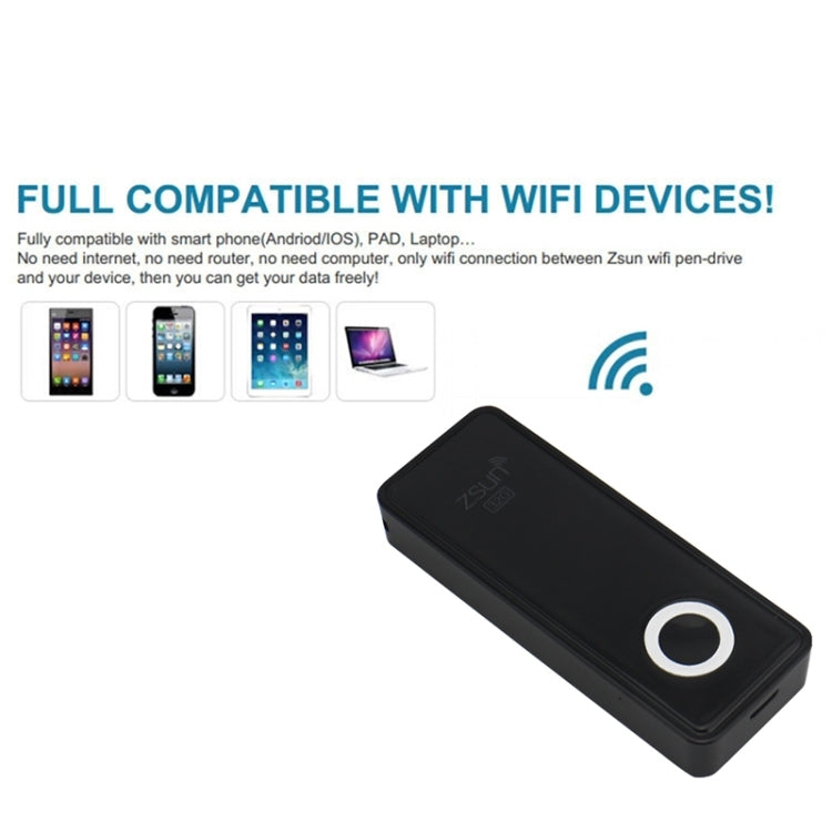 Wireless U Disk Wireless USB Flash Drive 64GB for iPhone / iPad / Android Phone / PC(Black)