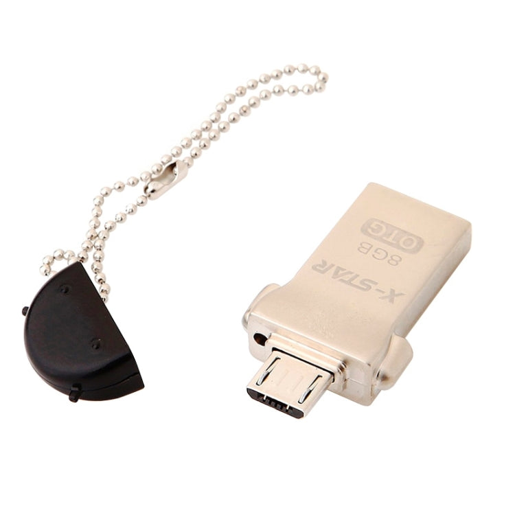 X-STAR Portable OTG USB / Micro USB Flash Disk for Computers / Mobile Phones, Capacity: 8GB