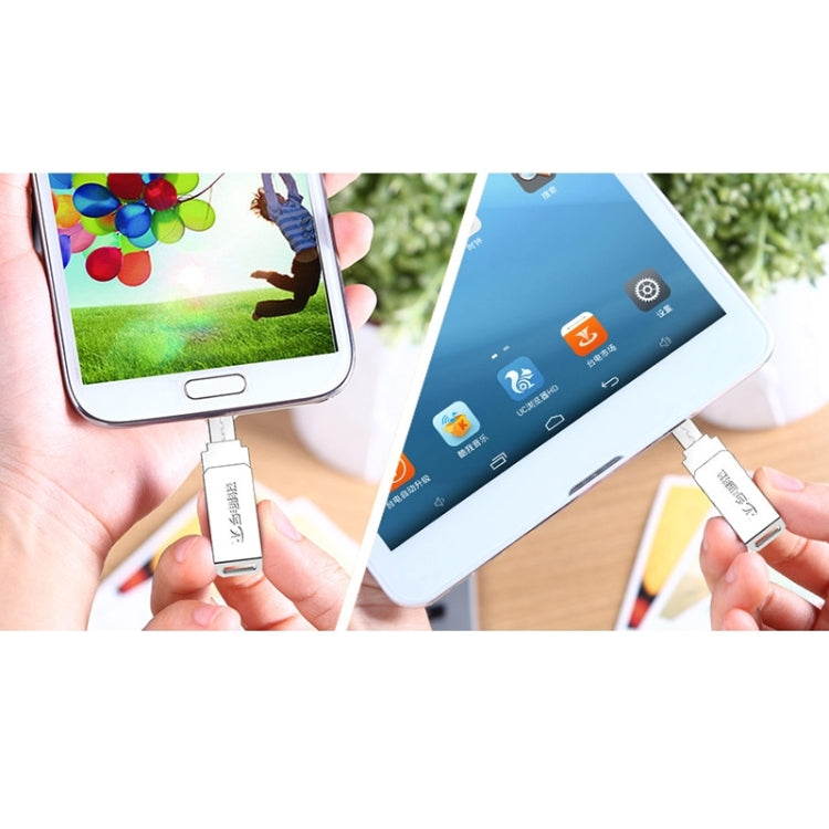 Teclast NYO Series 2 in 1 16GB Rotation Type Micro USB & USB 3.0 Flash Disk, For Galaxy, Huawei, Xiaomi, Sony, Google, LG, HTC and other Smartphones & Tablet(Silver)
