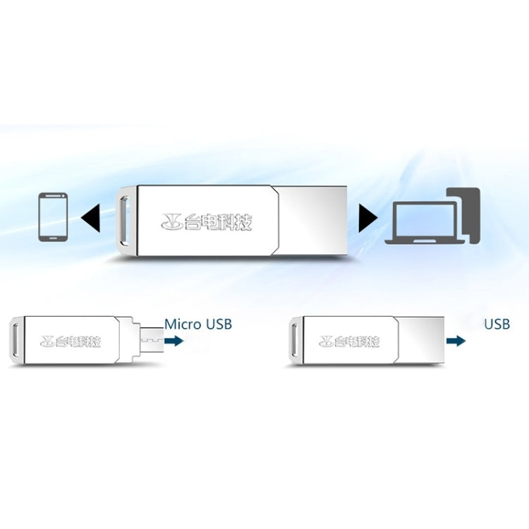 Teclast NYO Series 2 in 1 16GB Rotation Type Micro USB & USB 3.0 Flash Disk, For Galaxy, Huawei, Xiaomi, Sony, Google, LG, HTC and other Smartphones & Tablet(Silver)