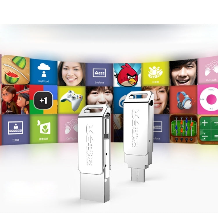 Teclast NYO Series 2 in 1 16GB Rotation Type Micro USB & USB 3.0 Flash Disk, For Galaxy, Huawei, Xiaomi, Sony, Google, LG, HTC and other Smartphones & Tablet(Silver)