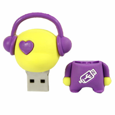 Music man cartoon USB Flash disk, Special for Valentines Day Gifts (16GB)