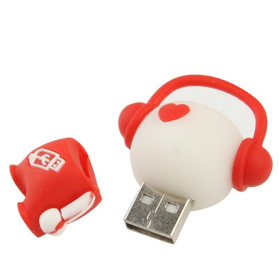 Red Music Man Cartoon Silicone USB Flash disk, Special for All Kinds of Festival Day Gifts (8GB)