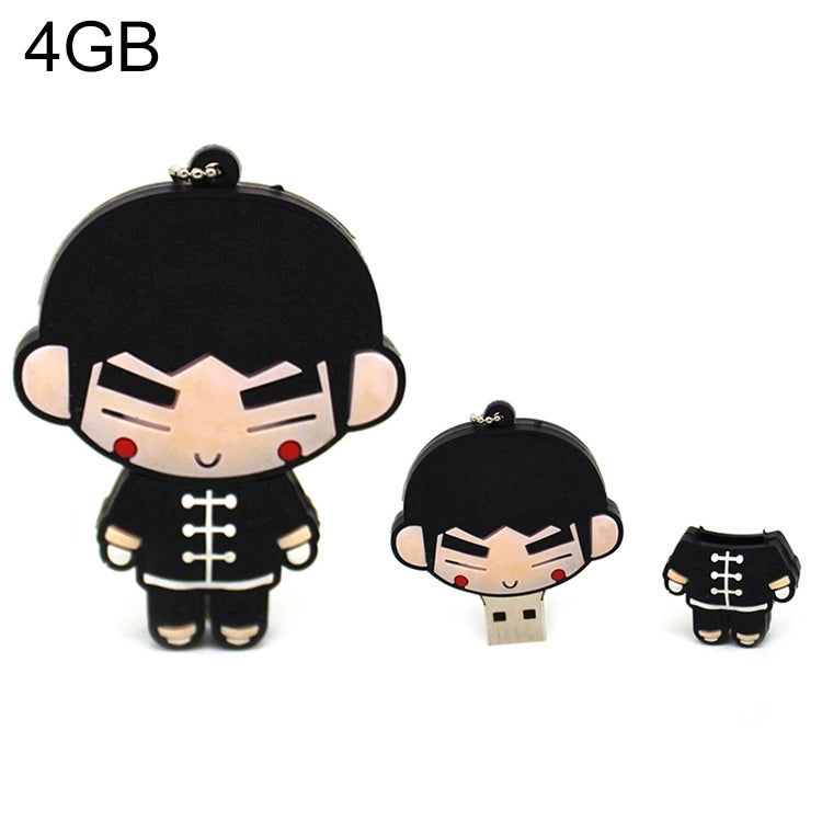 Kongfu Boy Cartoon Silicone USB Flash disk, Special for All Kinds of Festival Day Gifts