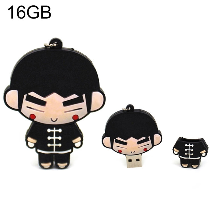 Kongfu Boy Cartoon Silicone USB Flash disk, Special for All Kinds of Festival Day Gifts