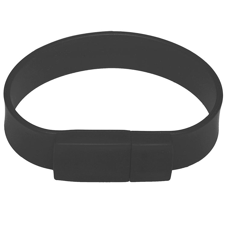 8GB Silicon Bracelets USB 2.0 Flash Disk(Black)