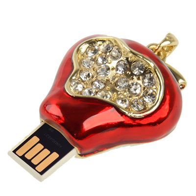 Strawberry Shaped Diamond Jewelry Style USB Flash Disk
