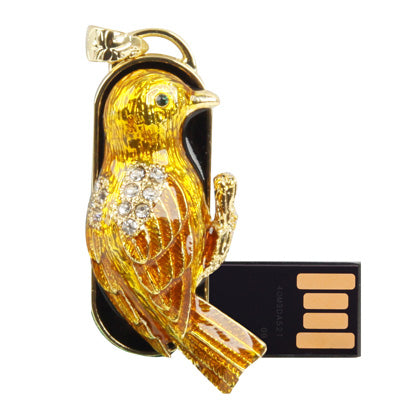 Oriole Shaped Diamond Jewelry Necklace Style USB Flash Disk