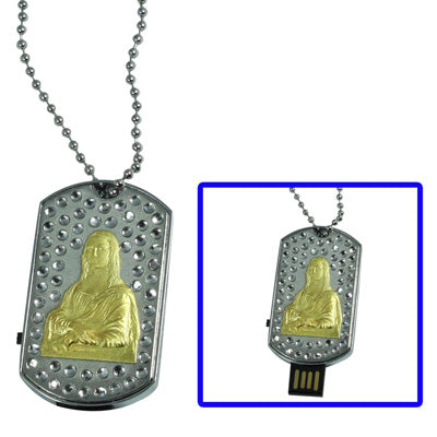 Mona Lisa Shaped Diamond Jewelry USB Flash Disk