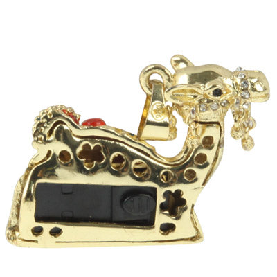 Golden Camels Shaped Diamond Jewelry Necklace Style USB Flash Disk