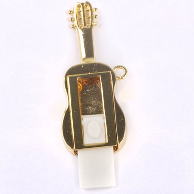 Guitar Necklace Style USB 2.0 Flash Disk, 4GB (Golden)