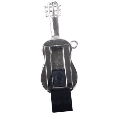 Guitar Necklace Style USB 2.0 Flash Disk, 4GB (Silver)