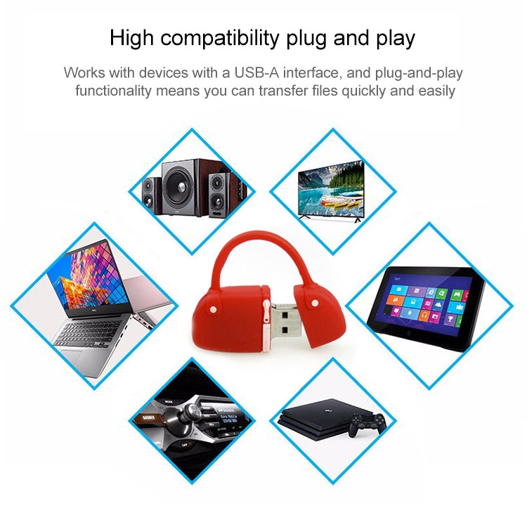 Handbag Style USB Flash Disk, 4GB(Red)(Red)