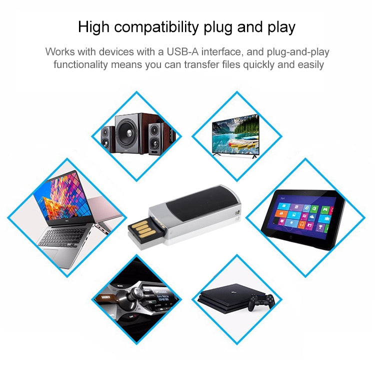 Black & Silver Color, USB 2.0 Flash Disk