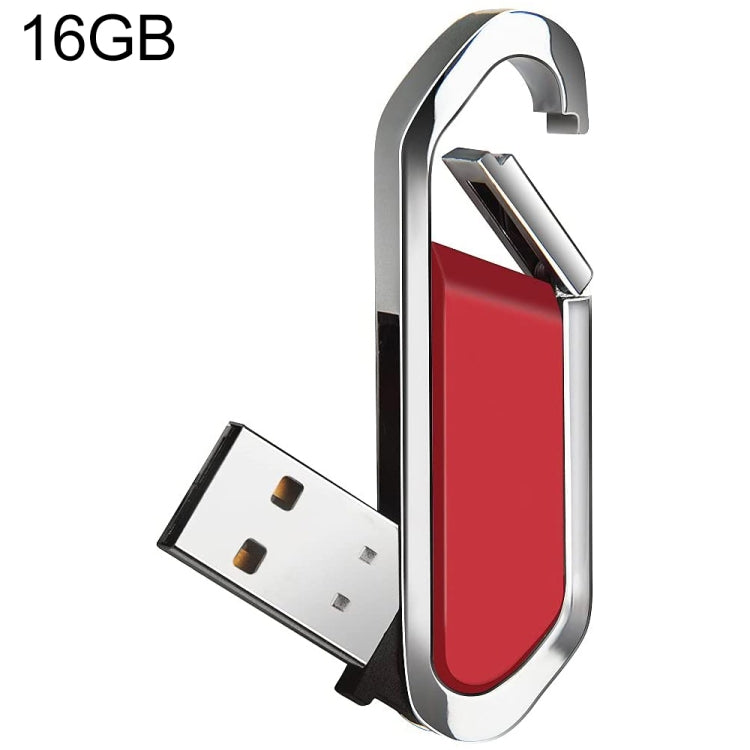 16GB Metallic Keychains Style USB 2.0 Flash Disk (Red)(Red)