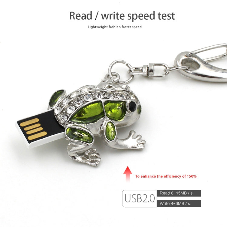 Frog Shaped Diamond Necklace Style USB Flash Disk
