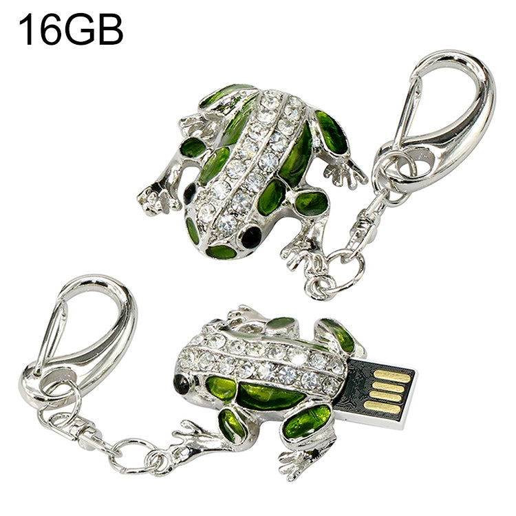 Frog Shaped Diamond Necklace Style USB Flash Disk