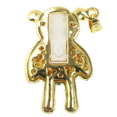 Lovely Bear Shaped Purple Diamond Necklace Style USB Flash Disk