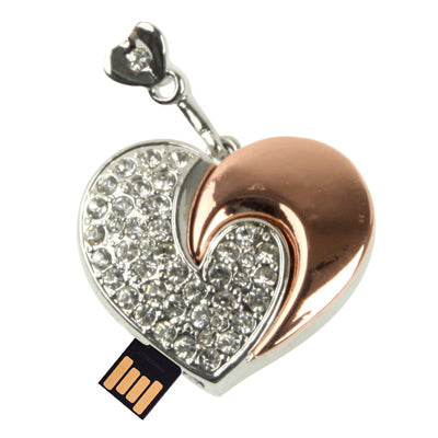 Heart Shaped Diamond Necklace Style USB Flash Disk