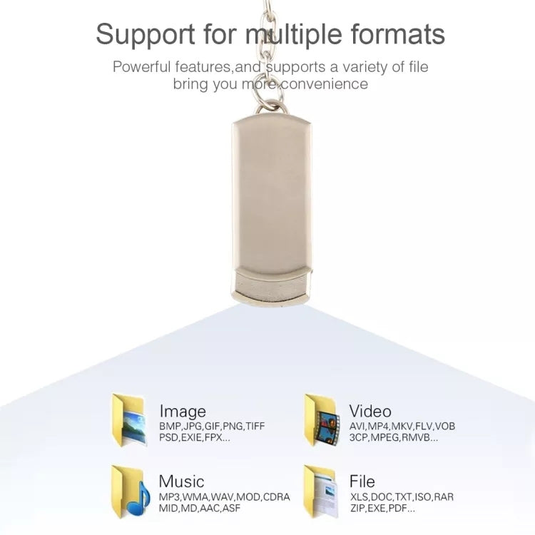 Metal Series Mini USB 2.0 Flash Disk with Keychain