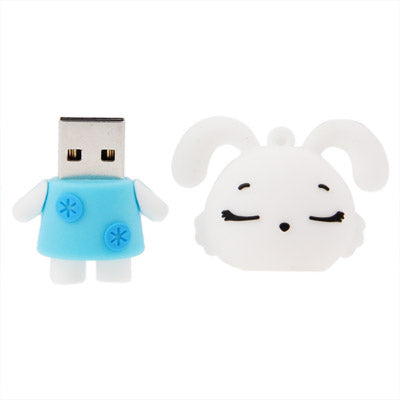 Lovely Rabbite Shape Silicone USB2.0 Flash disk, Special for All Kinds of Festival Day Gifts, Blue