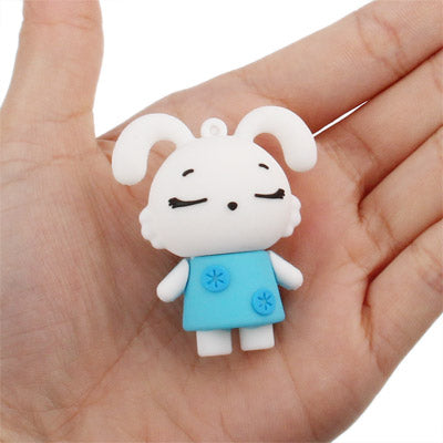 Lovely Rabbite Shape Silicone USB2.0 Flash disk, Special for All Kinds of Festival Day Gifts, Blue