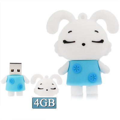 Lovely Rabbite Shape Silicone USB2.0 Flash disk, Special for All Kinds of Festival Day Gifts, Blue