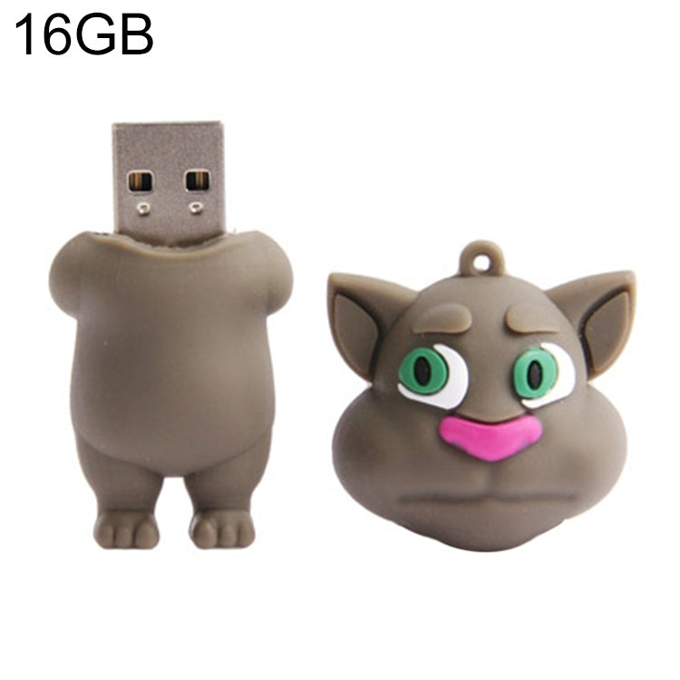Talking Tom Cat Shape Cartoon Silicone USB Flash Disk (16GB)