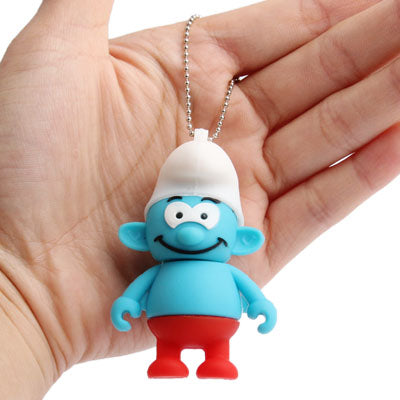 The Smurfs Shape Silicone USB2.0 Flash disk, Special for All Kinds of Festival Day Gifts