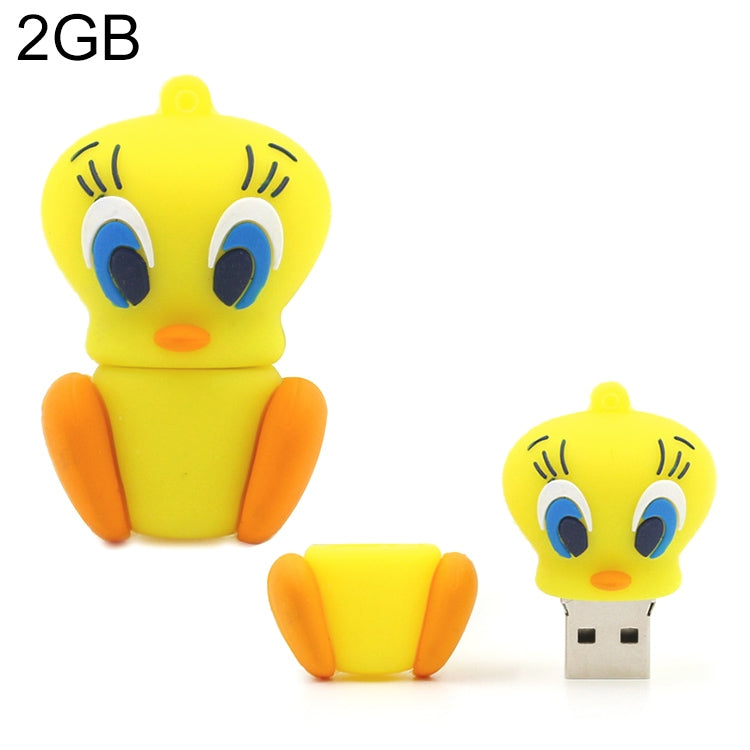 Duck Style Silicone USB2.0 Flash disk, Special for All Kinds of Festival Day Gifts, Yellow