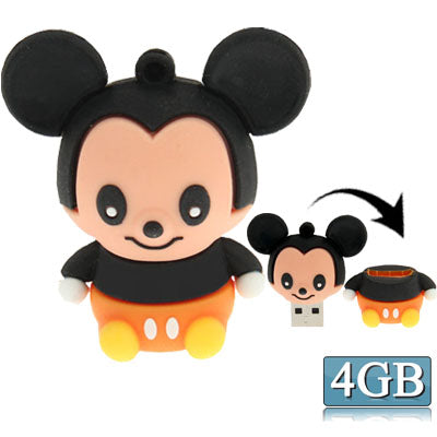 Mickey Style Silicone USB2.0 Flash disk, Special for All Kinds of Festival Day Gifts