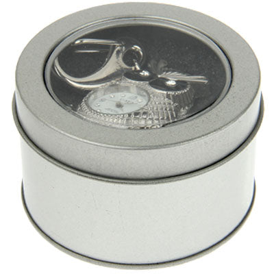 Noctua Metal Watch Keychain Style USB Flash Disk Silver