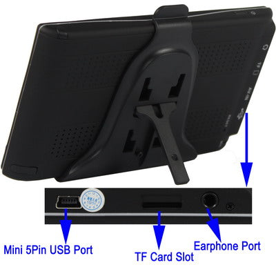 5.0 inch TFT Touch-screen Car GPS Navigator, Built-in speaker, Support ISDB-T, FM Transmitter, Voice Broadcast function, Free 2GB TF Card and Map(Black)