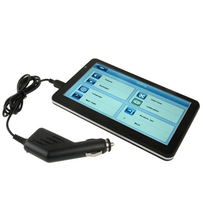 7.0 inch Touch Screen Vehicle DVR Digital Video Recorder GPS Navigation with Dual TF Card Slot, AV In Function, Built in 4GB Memory, with Map(Black)