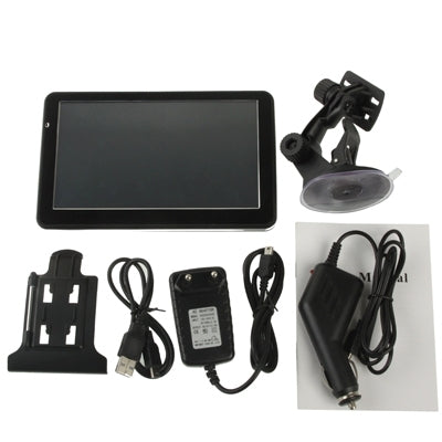 7.0 inch Touch Screen Vehicle DVR Digital Video Recorder GPS Navigation with Dual TF Card Slot, AV In Function, Built in 4GB Memory, with Map(Black)