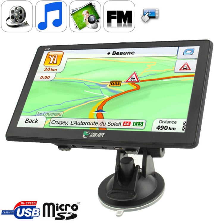 Eroda , 7.0 inch TFT Touch Screen 800 x 480 Pixels Car GPS Navigator with Micro SD (TF) Card Slot, Free 8GB Memory and Map, Support Voice Broadcast, FM Transmitter Function, E13