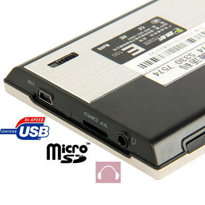 Eroda E100 Black, 5.0 inch TFT Touch Screen 800 x 480 Pixels Car GPS Navigator with Micro SD (TF) Card Slot, Free 4GB Memory and Map, Support Voice Broadcast, FM Transmitter Function(Black)